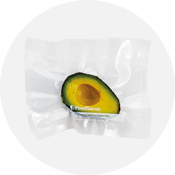 sealed bag around avocado