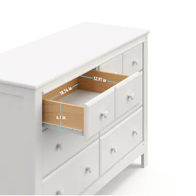 Graco Benton 6 Drawer Dresser, White Graco Benton 6 Drawer Dresser, White