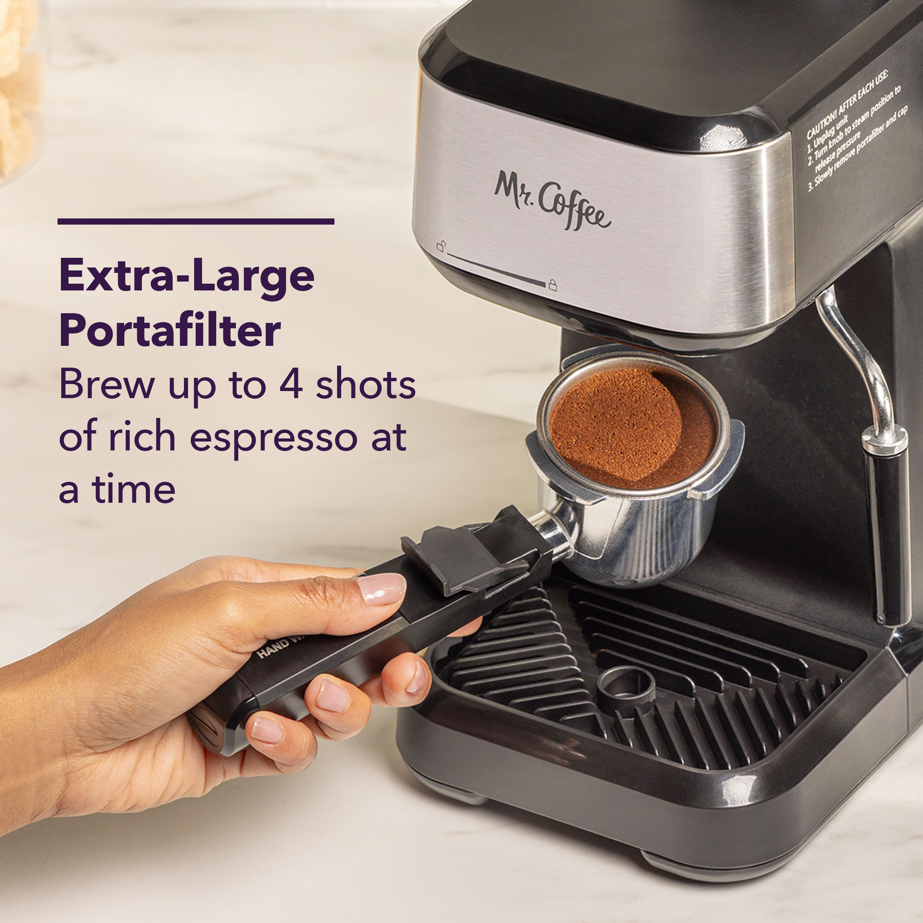 Mr. Coffee® 4-Shot Steam Espresso Machine, Cappuccino Maker, and 