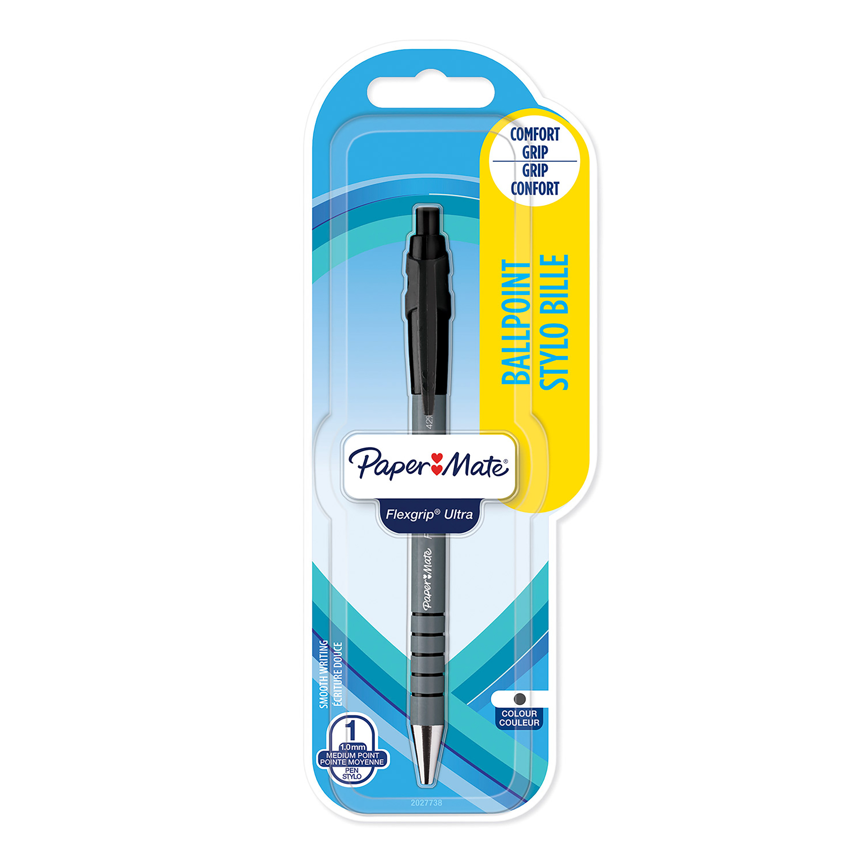 PaperMate Flexigrip Ultra Stifte – 2er Pack, Gummiert, 1.0 Mm, Schwarz