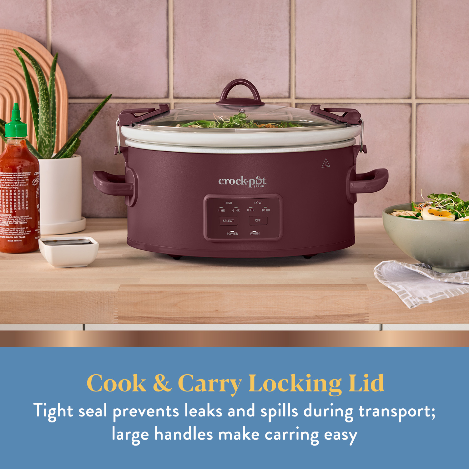 Crock-Pot® 6 Qt. Cook & Carry Programmable Slow Cooker, Lambrusco