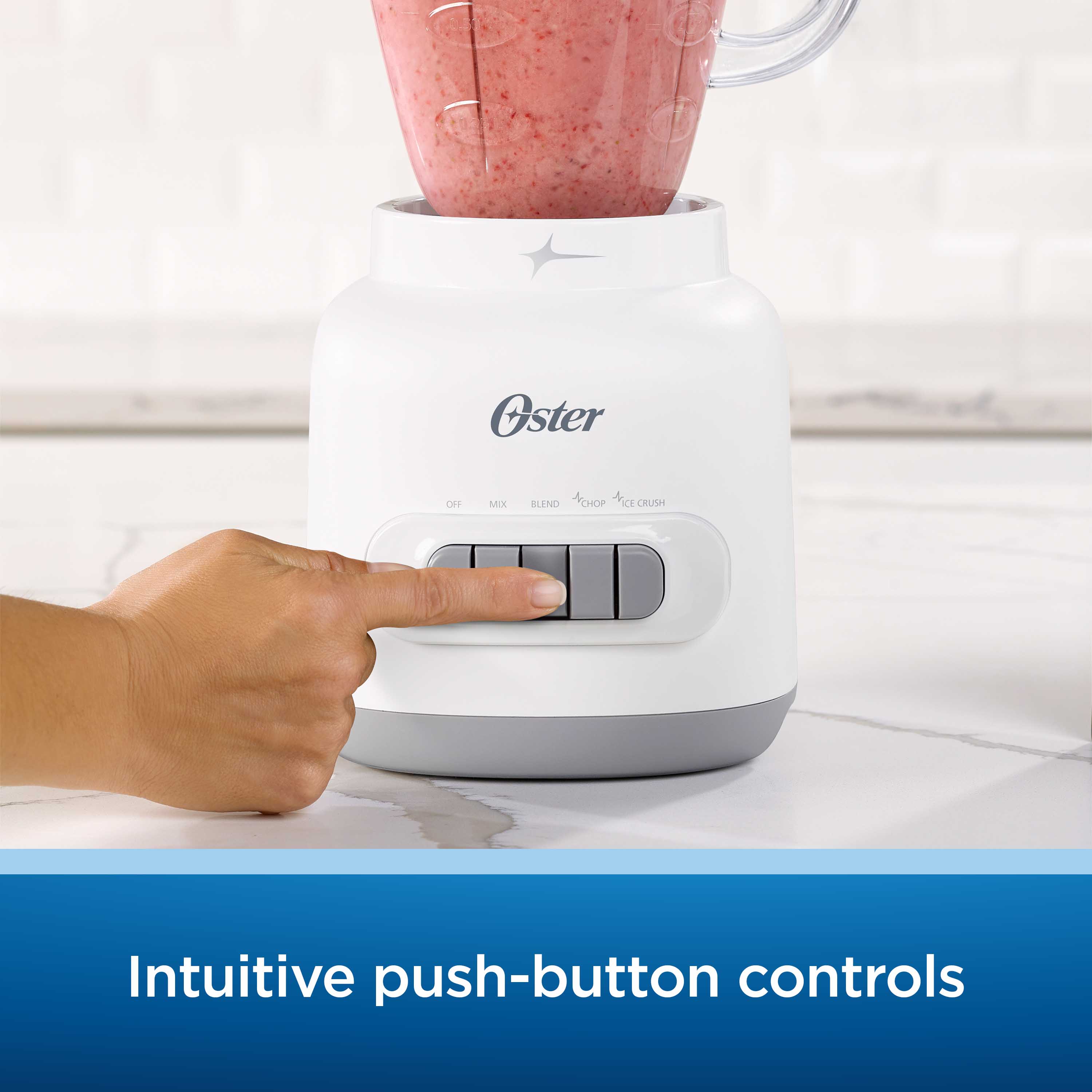 Oster Push Button Blender, selling White