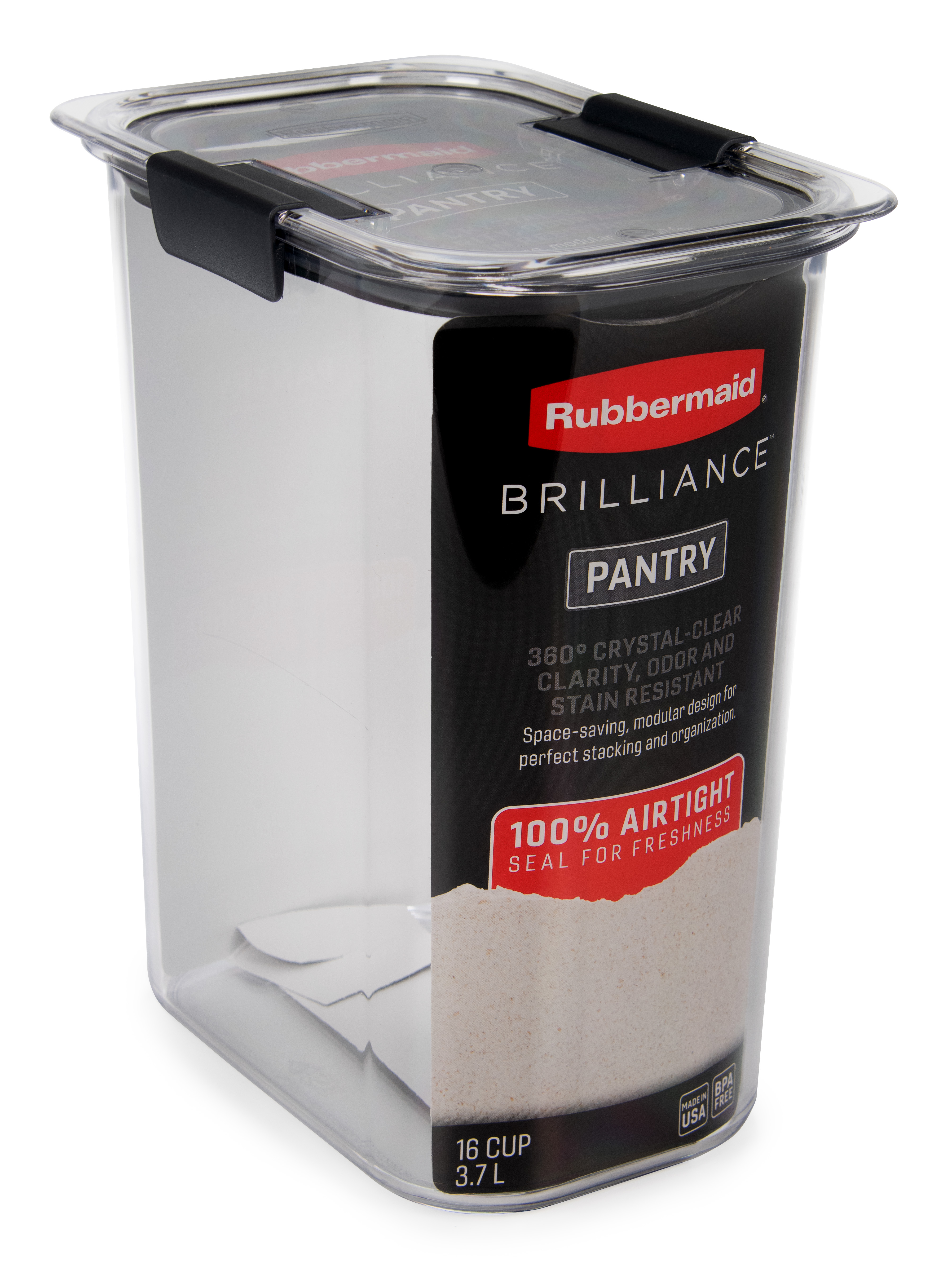 Brilliance Pantry Food Storage Container, 16 Cup, Clear | Rubbermaid