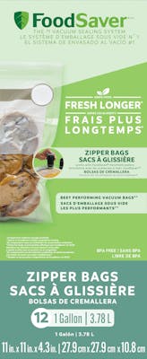 FoodSaver® Vacuum Zipper Gallon Bags, 12 Count
