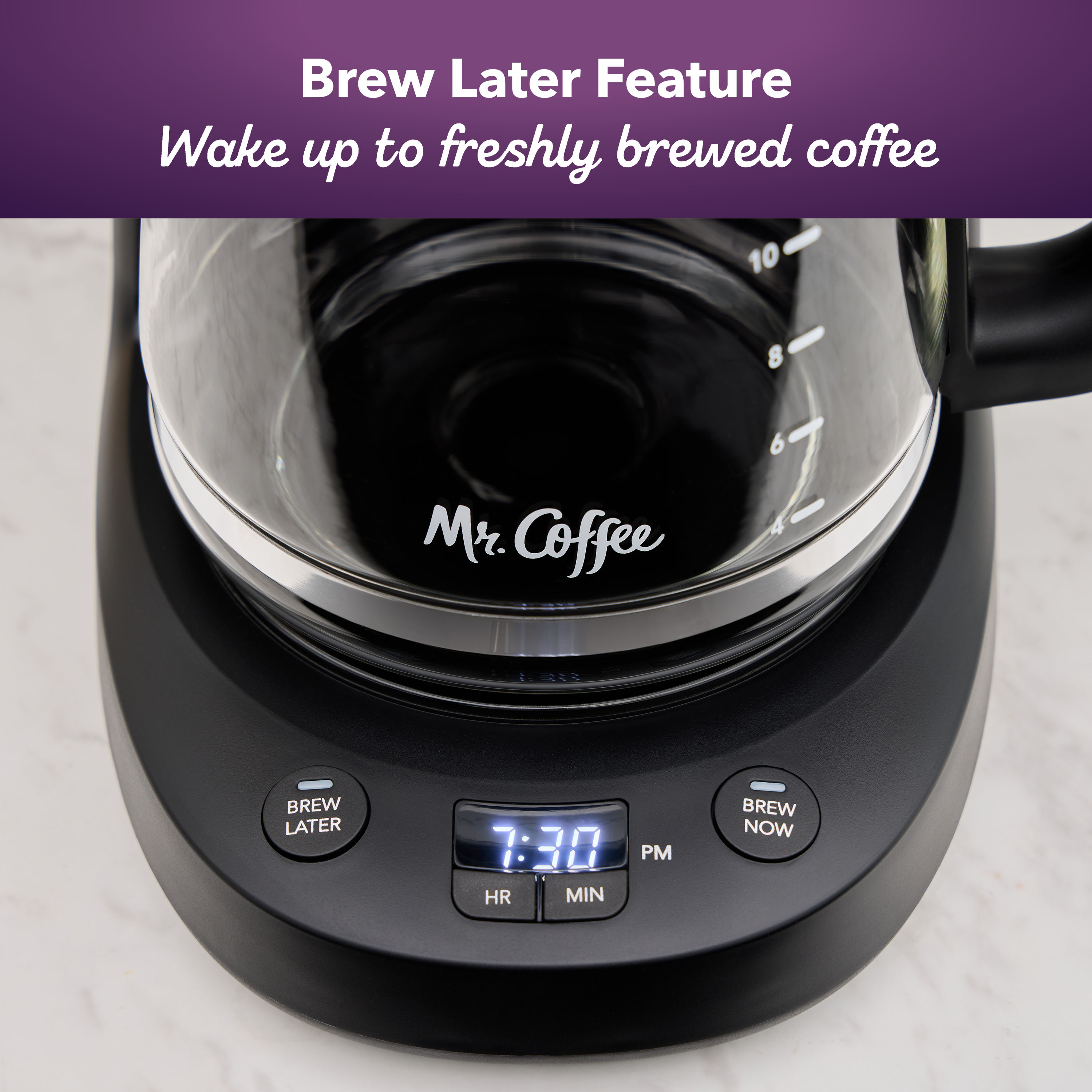 Mr. Coffee® Programmable Coffee Maker, 12-Cup Coffee Maker, Black
