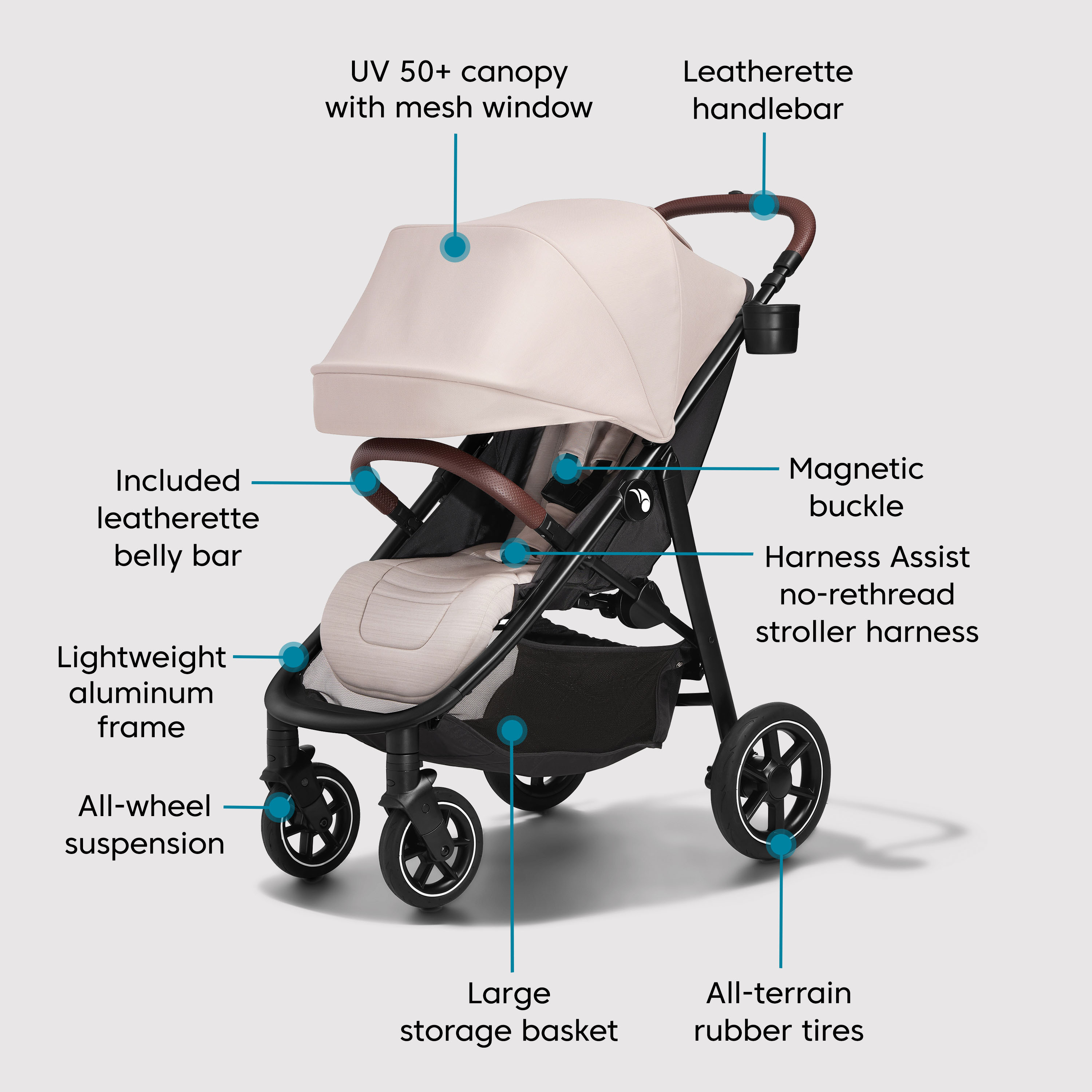 Lightweight stroller with storage best sale