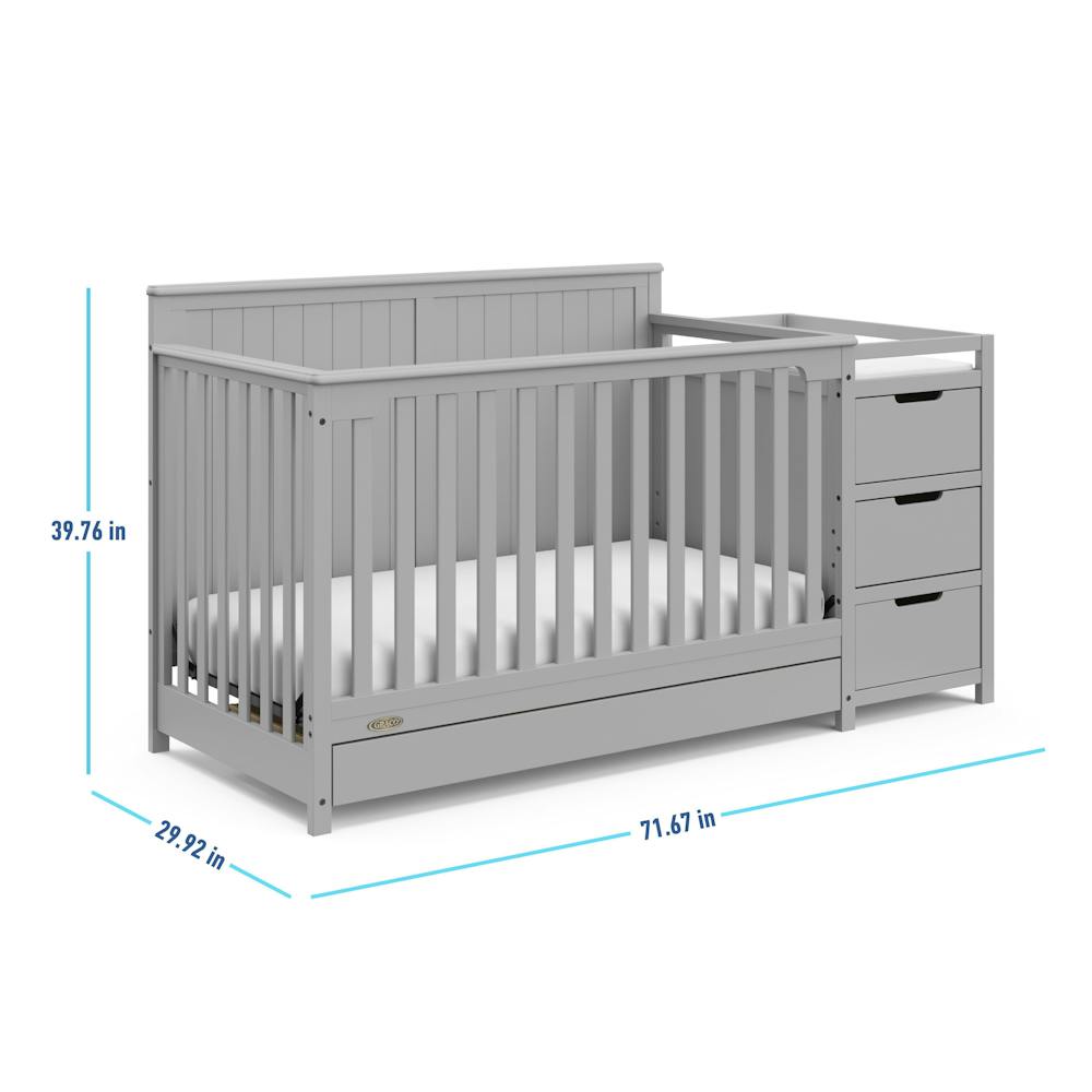 Hadley 5-in-1 Convertible Crib and Changer with Drawer Graco Baby