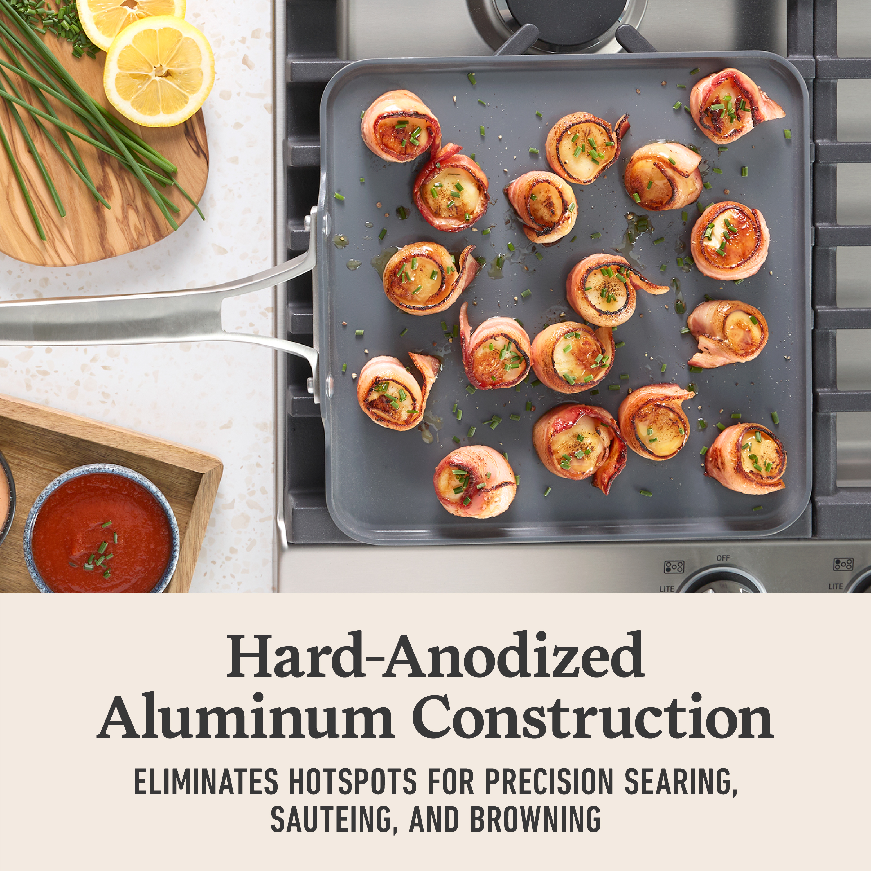 Premier Ceramic Nonstick 11" Square Griddle - Thumbnail 3