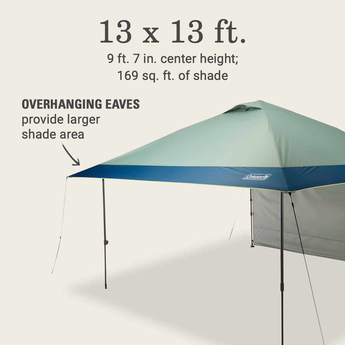 コールマン 396cm × 396cmCOLEMAN 13X13 SHELTER Coleman Instant Light 13x13 Camp Sunshade, Pop-Up, Tailgate