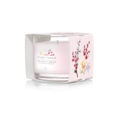 pink cherry and vanilla mini candle