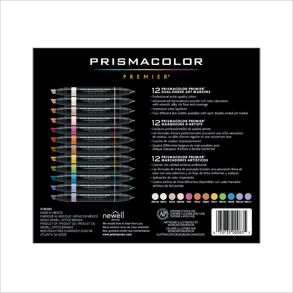 Premier® Dual-Ended Art Marker Sets, Fine and Chisel Tip | Prismacolor