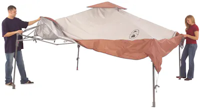 13 x 13 Instant Canopy Sun Shelter, Khaki | Coleman