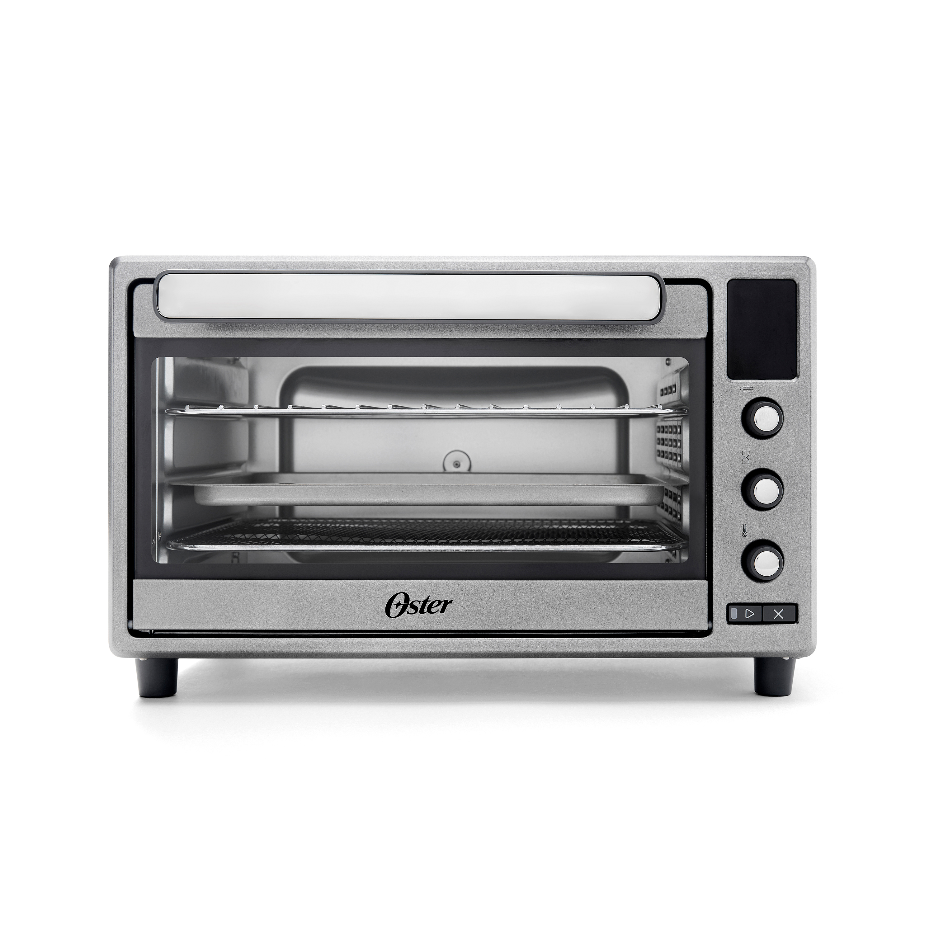 Oster 4 slice toaster oven stainless steel best sale