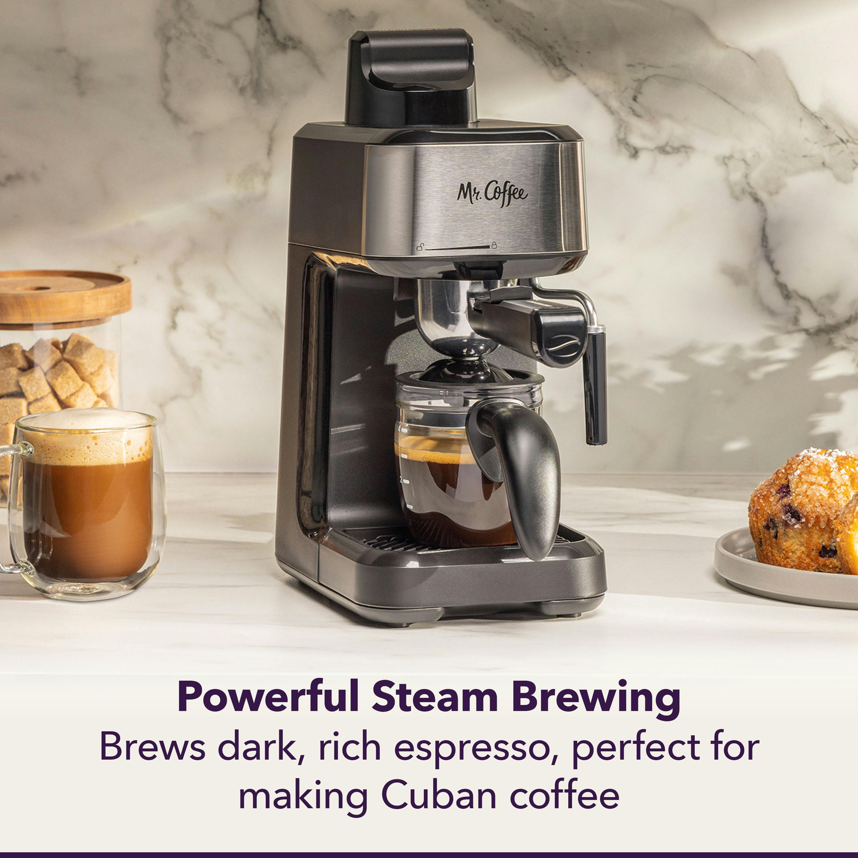 Mr. Coffee® 4-Shot Steam Espresso Machine, Cappuccino Maker, and 