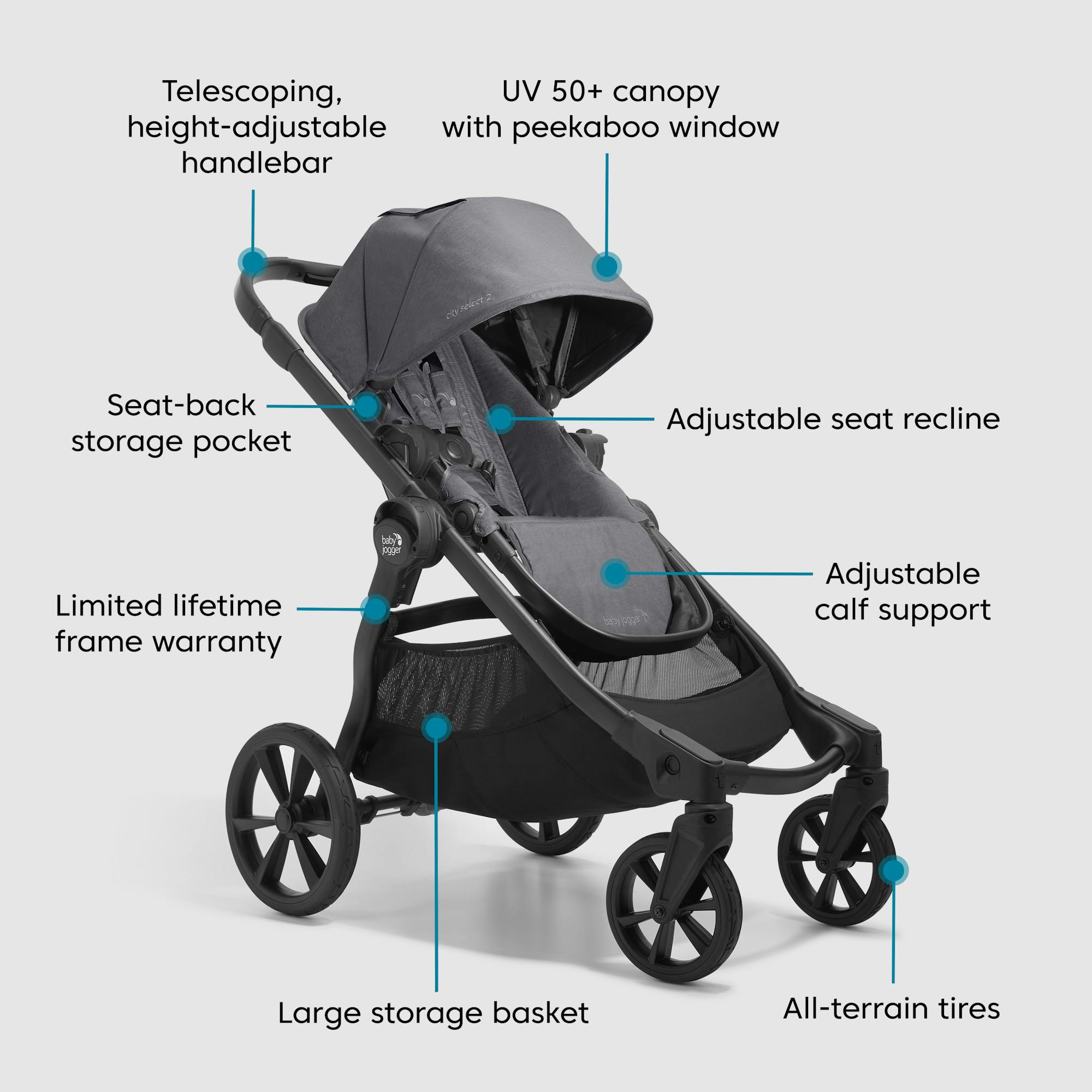 Baby jogger city select two seats online