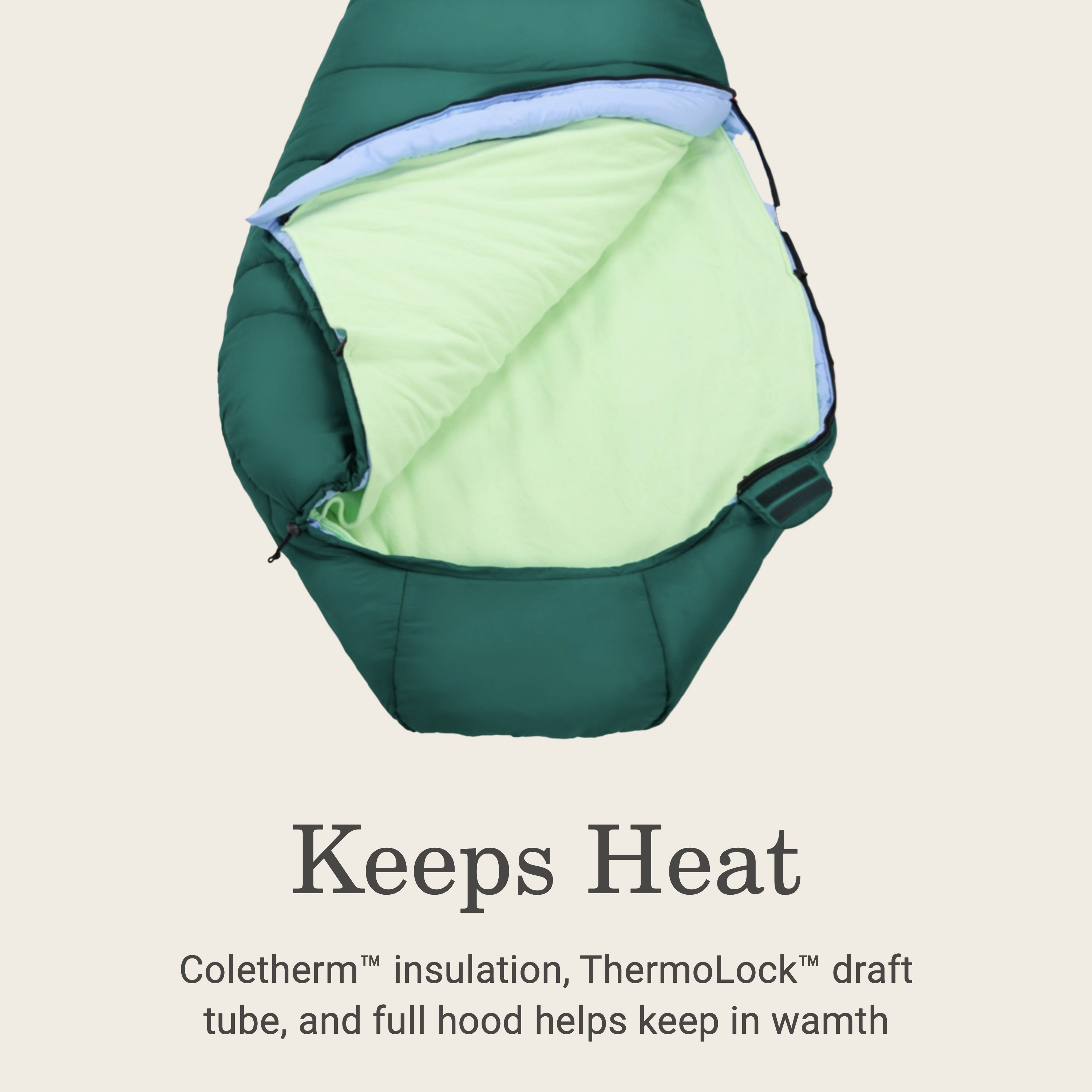 Cozy 30°F Sleeping Bag with Integrated Liner | Coleman