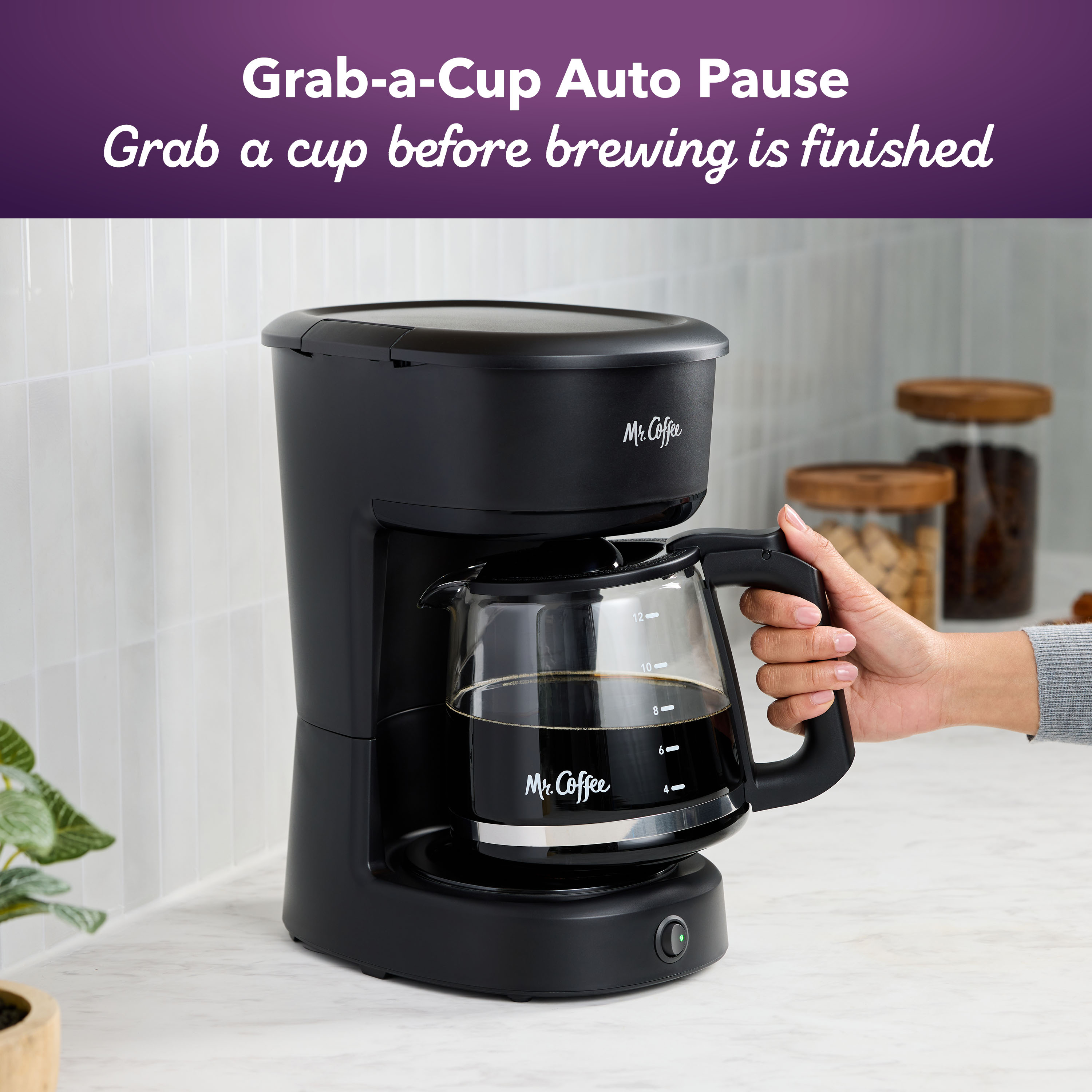 Mr. Coffee® Switch Coffee Maker, 12-Cup Coffee Maker, Black