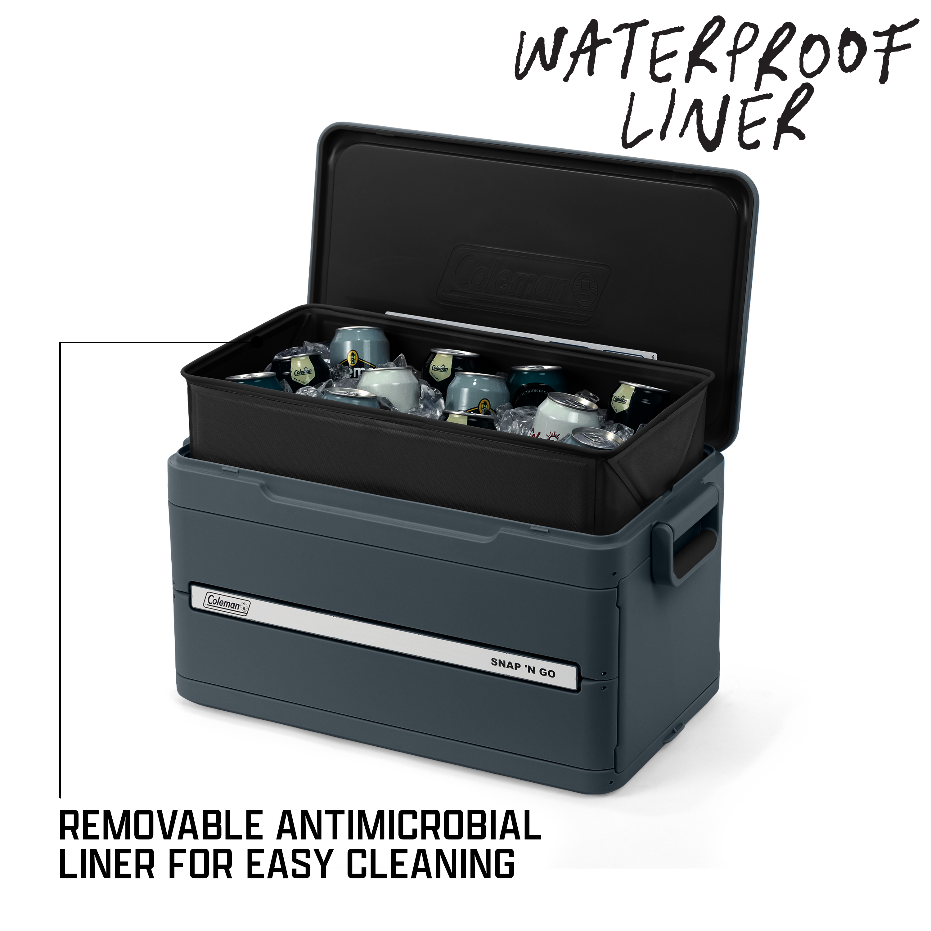 Snap 'N Go 55-Quart Collapsible Hard Cooler | Coleman