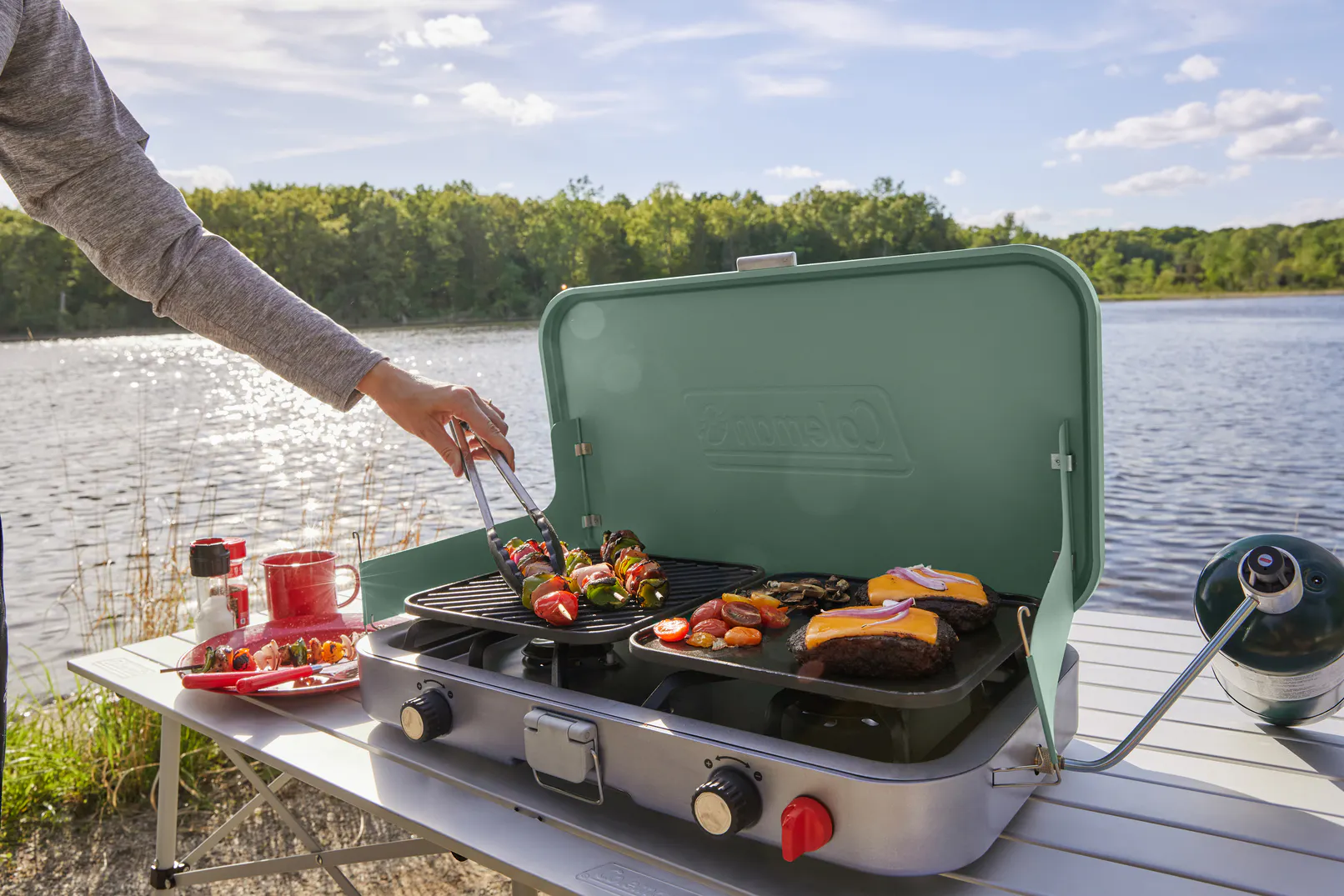 Gas Grill Coleman Stove Grill Combo Coleman 2-Burner Revolution