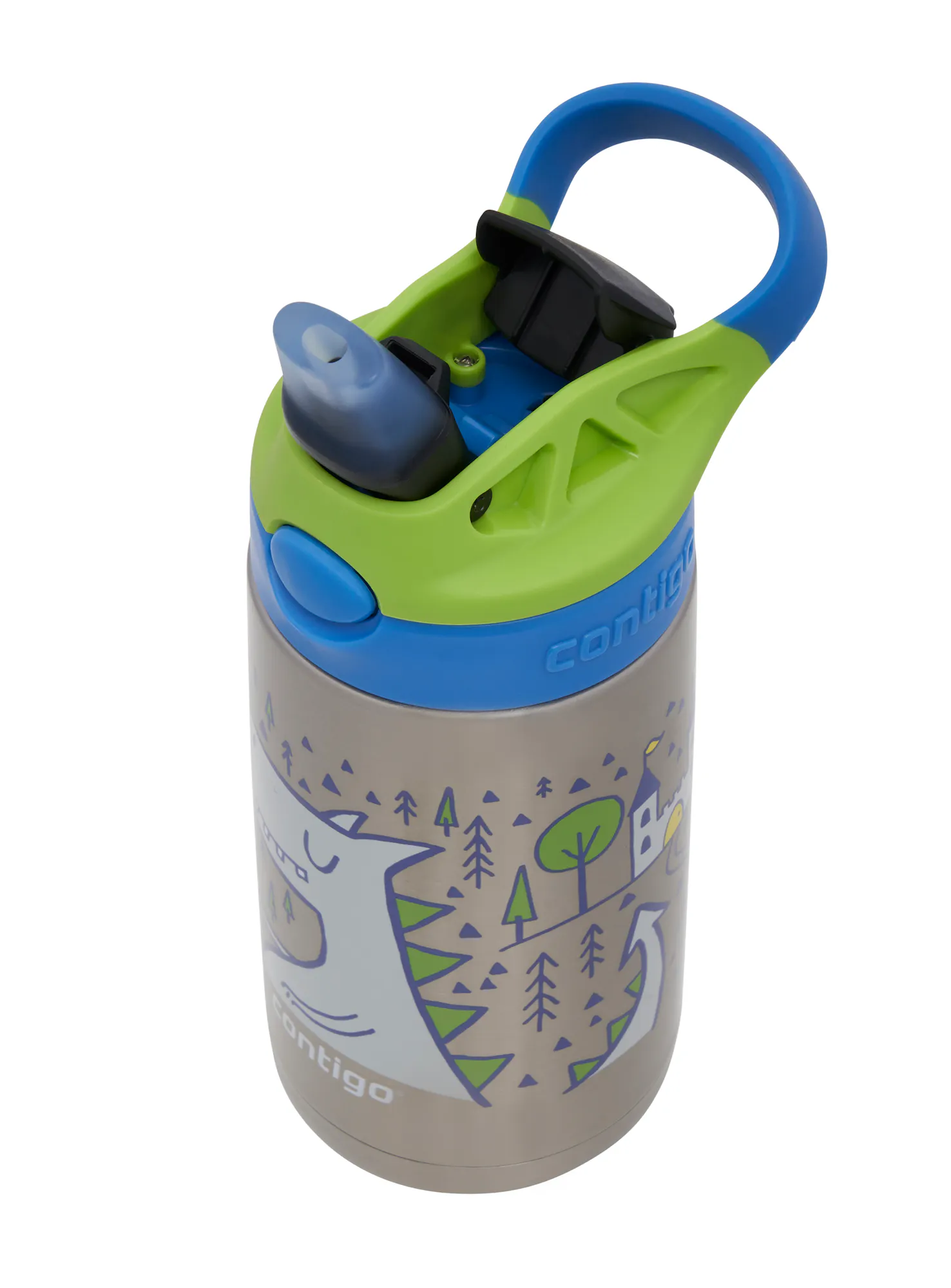 Gourde Enfant Contigo 14 Oz Avec Paille AutoSpout - Vert - BPA Free - Neuf