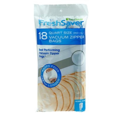 FoodSaver Vacuum Zipper Quart Bags 18 Count Foodsaver