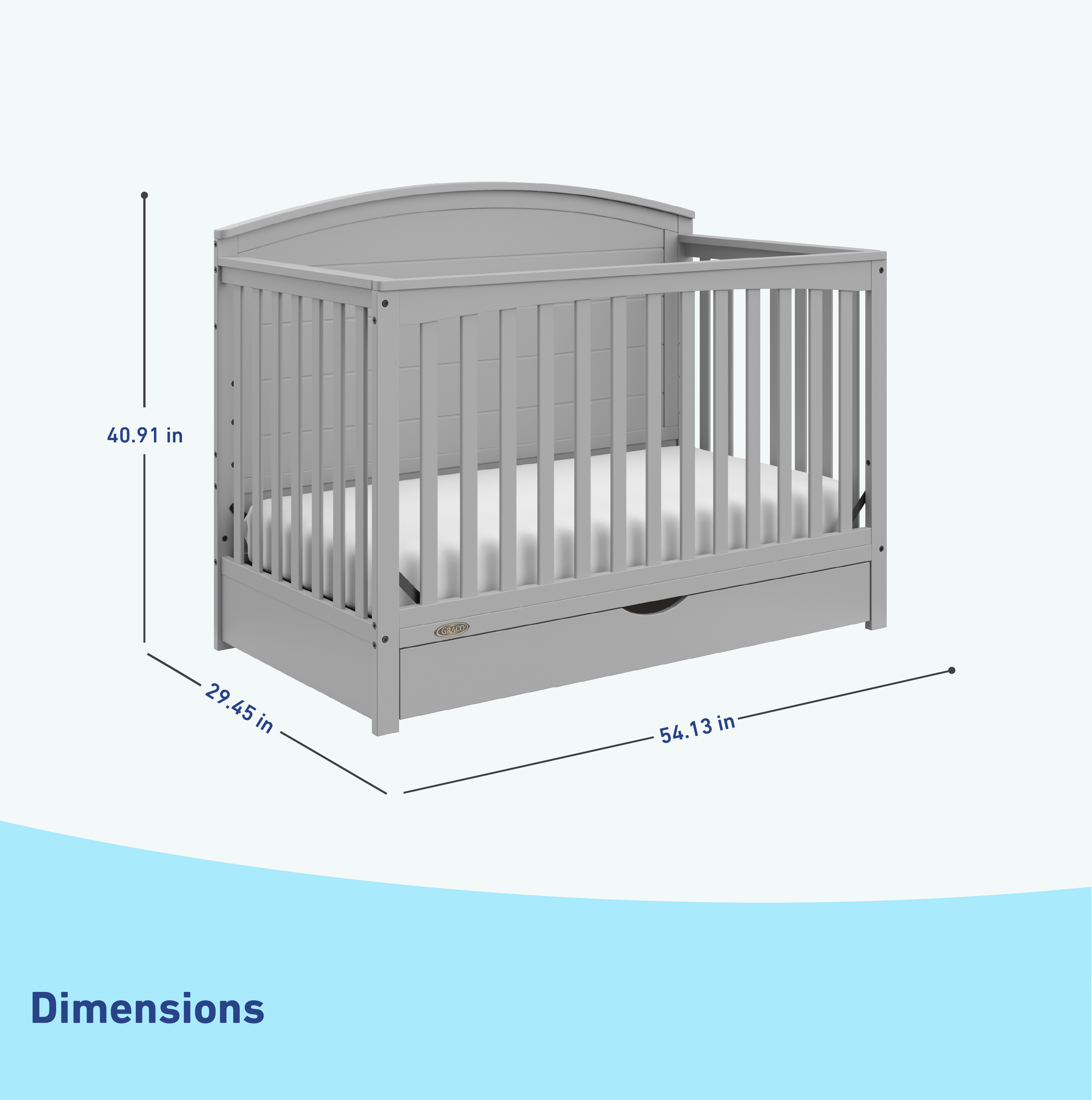 Bellwood Convertible Crib w Drawer Graco Baby