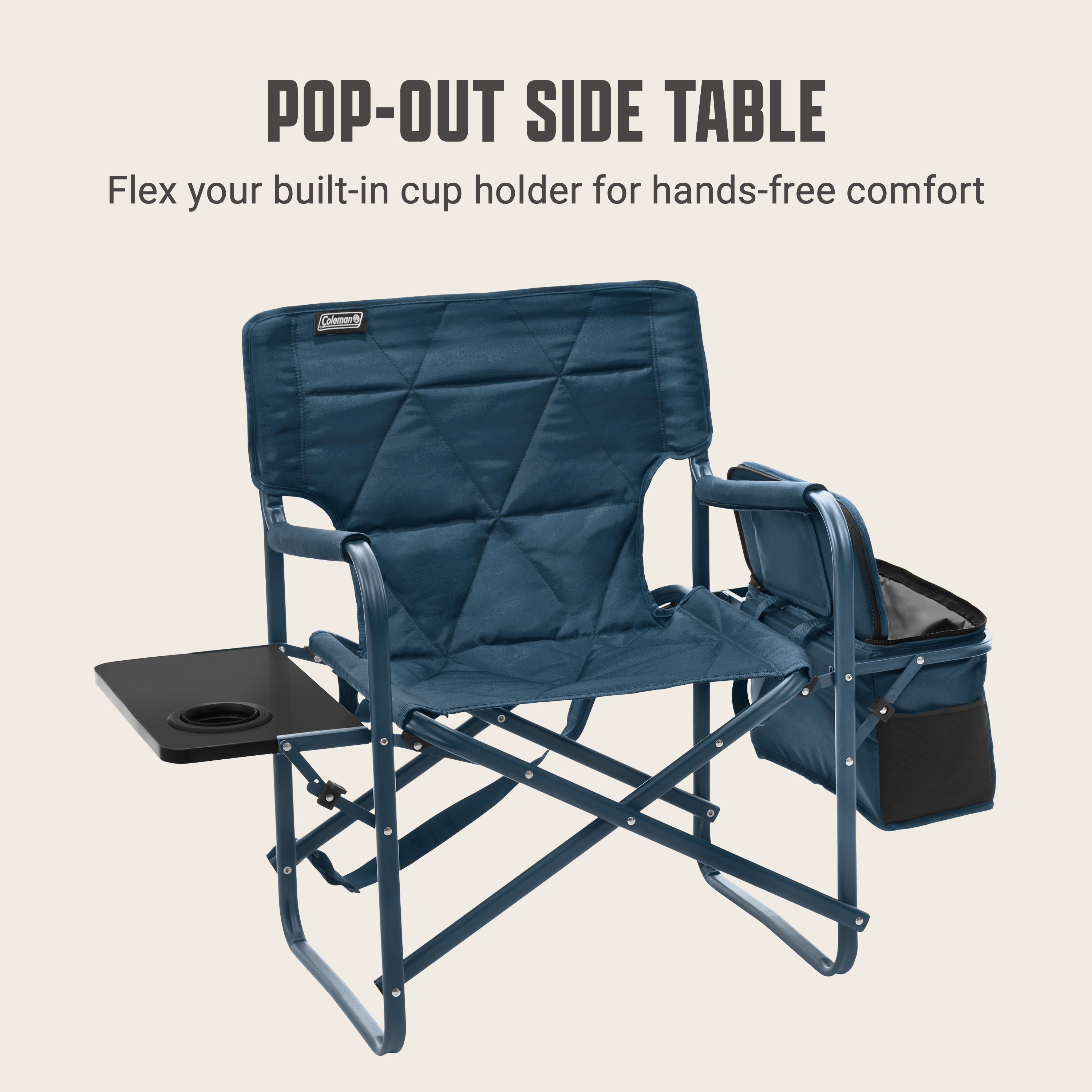 テーブル・チェア・ハンモック Coleman Comfort Master Lounge Roll Table Flex 'N Go™ Chair Table + Cooler Sapphire | Coleman