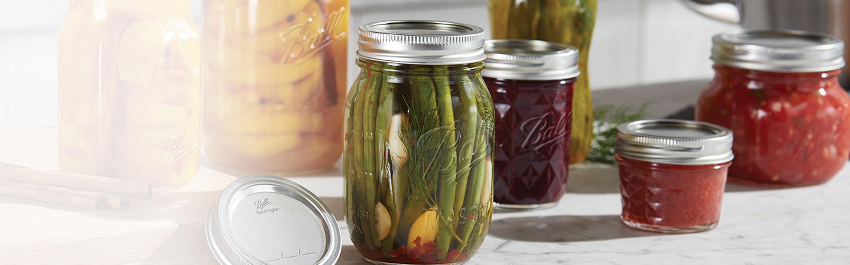 Assorted mason jars