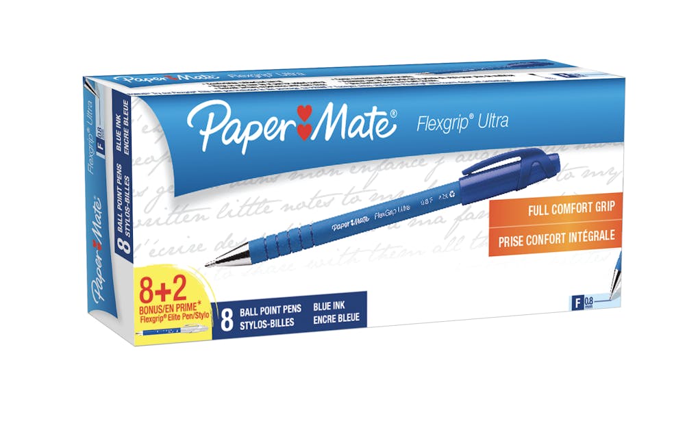 Paper Mate FlexGrip Ultra Ballpoint Pens, Fine Point (0.8mm) | Papermate