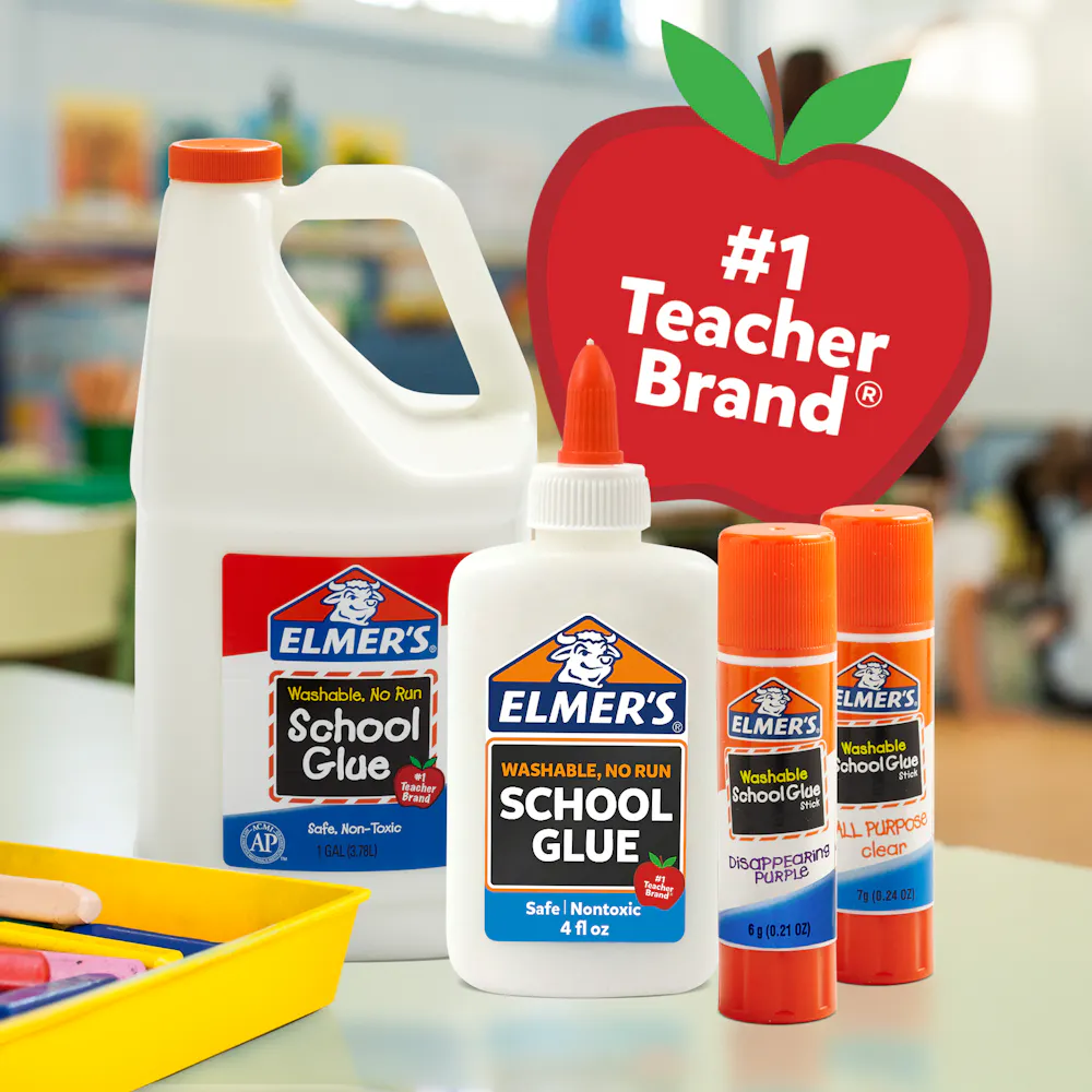 Elmer's Disappearing Purple School Glue Sticks – Washable, 7 Grams – 30 Count