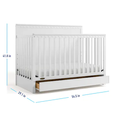 Graco Sasha Convertible Crib with Drawer-White