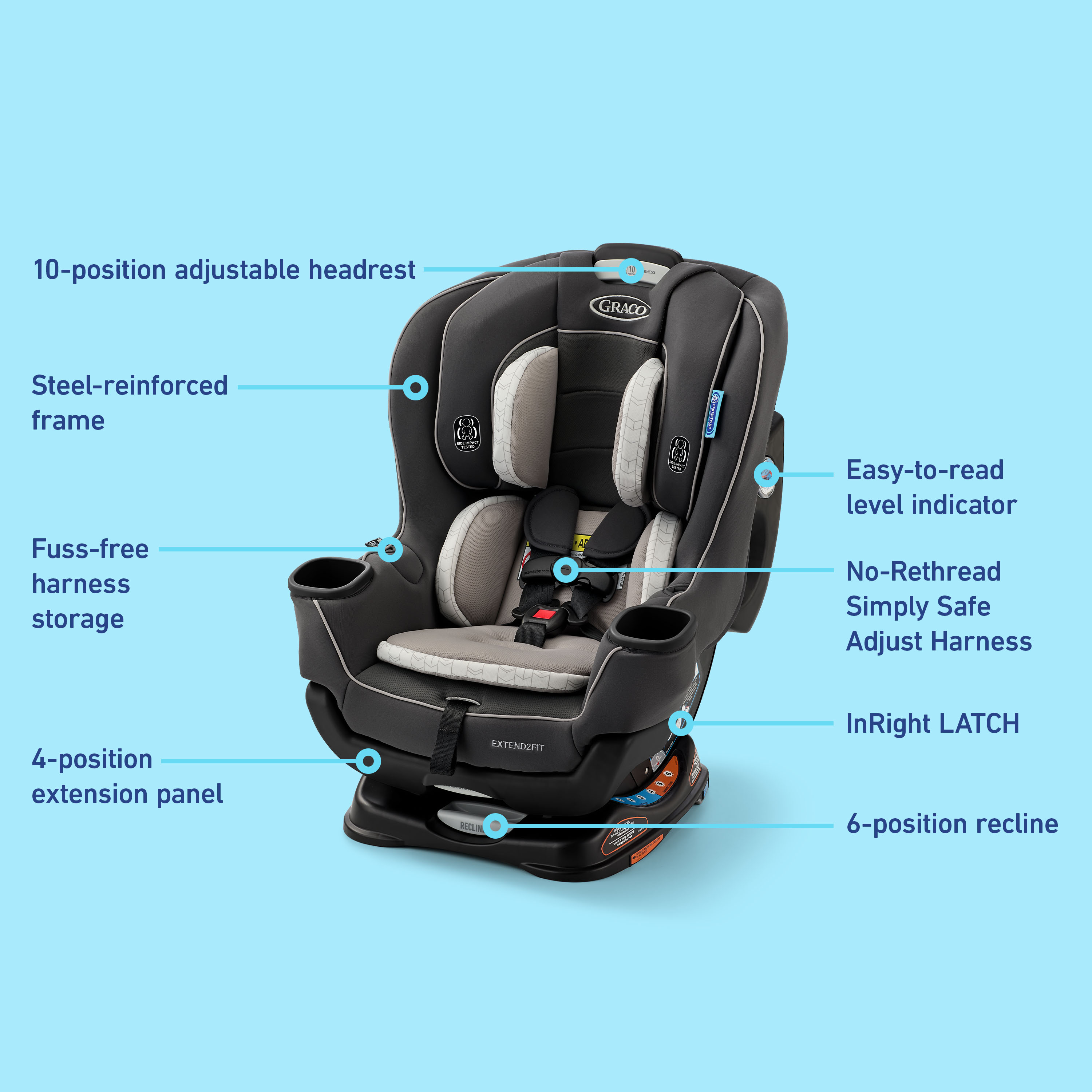 Extend2Fit® Convertible Car Seat | Graco Baby