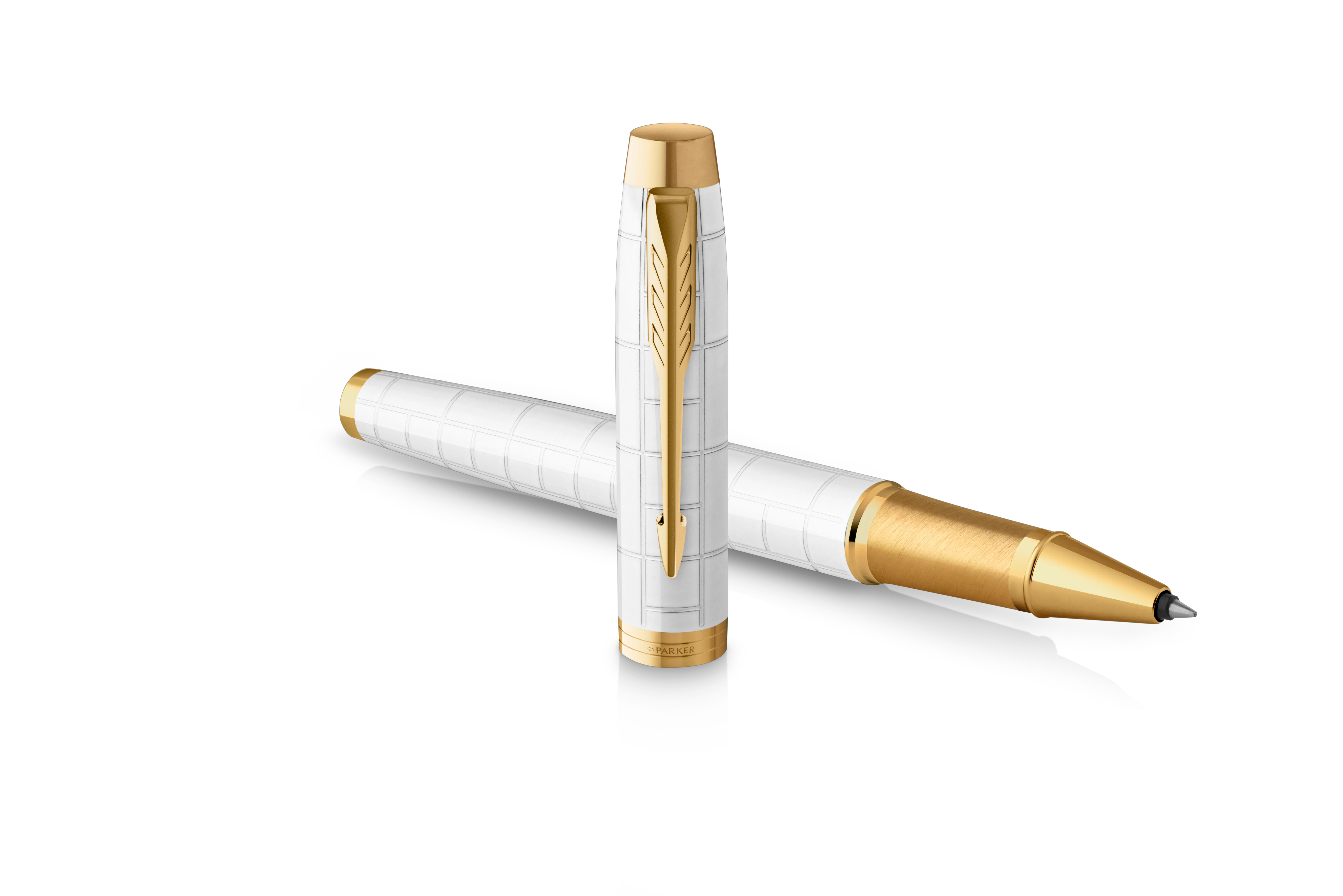Parker IM Rollerball Pen | Mat grijs met zwarte rand | Fine Point met zwarte inkt navulling | Geschenkdoos
