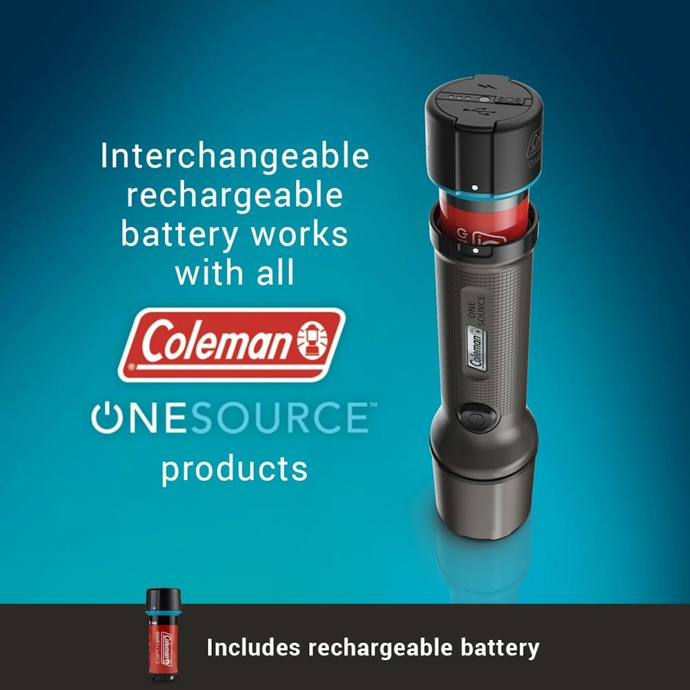 OneSource™ 1000 Lumens LED Flashlight & Rechargeable Lithium-Ion Battery