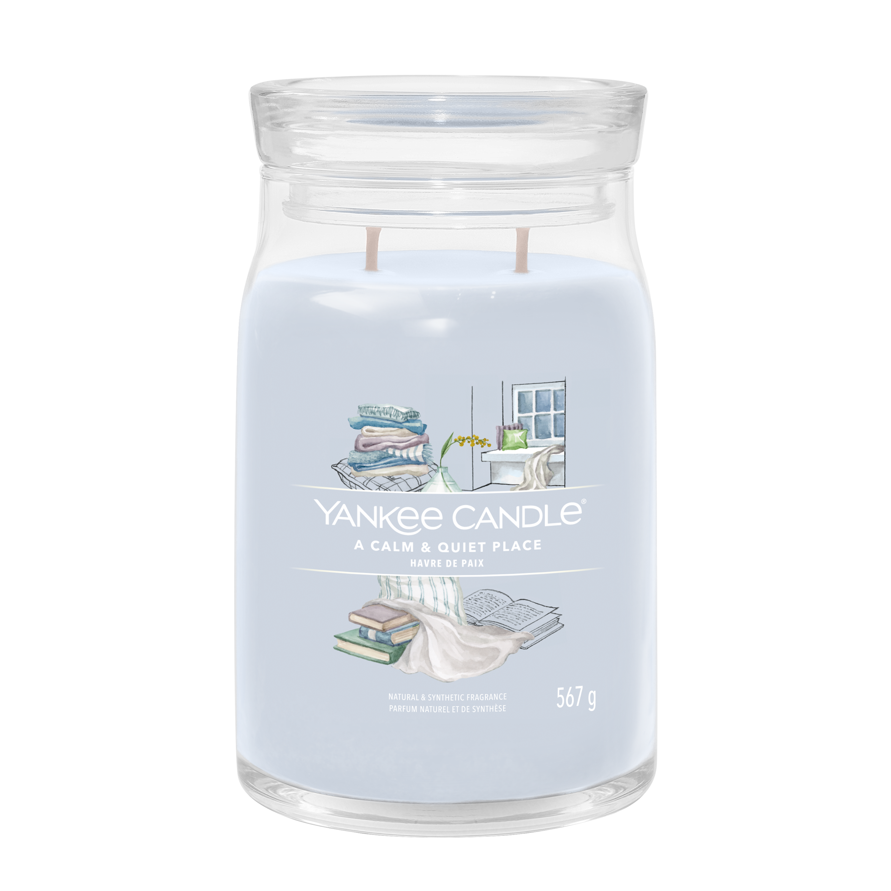 Yankee Candle Duftkerze „A Calm And Quiet Place“ – 8,5 Cm, 61 G, Im Kunststoff-Cup | Beruhigender Jasmin-Moschus-Duft