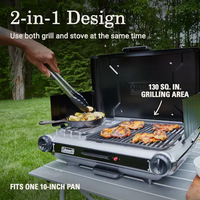 two in one design for grill and stove at same time