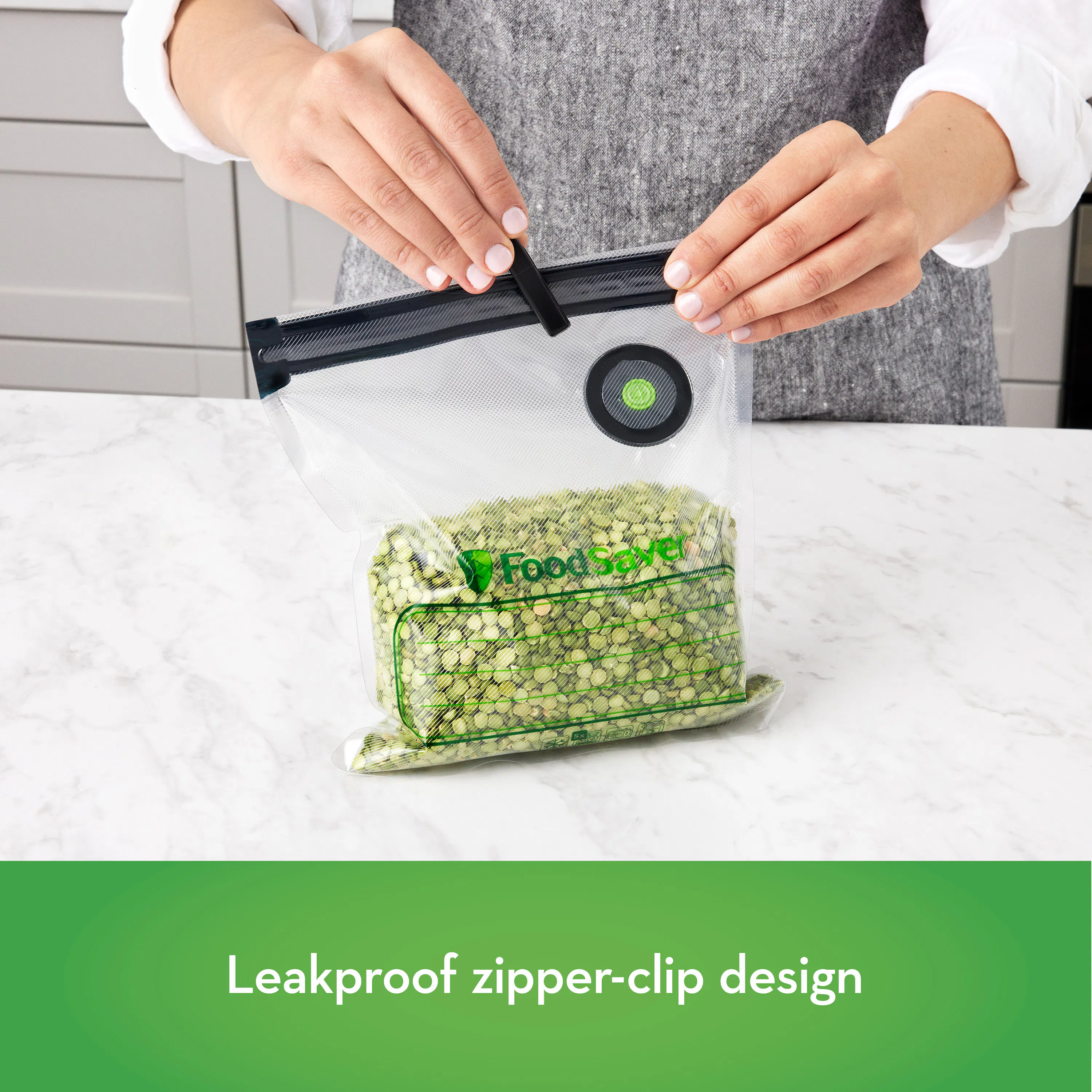 FoodSaver® Reusable Quart Vacuum Zipper Bags, for Use with
