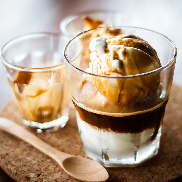 ice cream with coffee