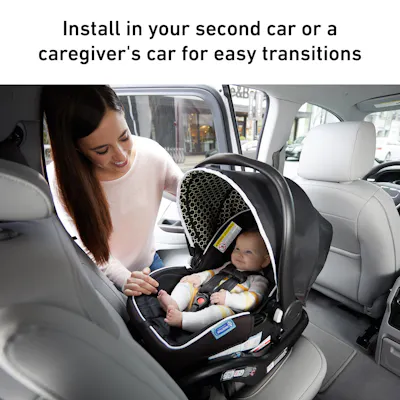 install in your second car or a caregiver's car for easy transitions