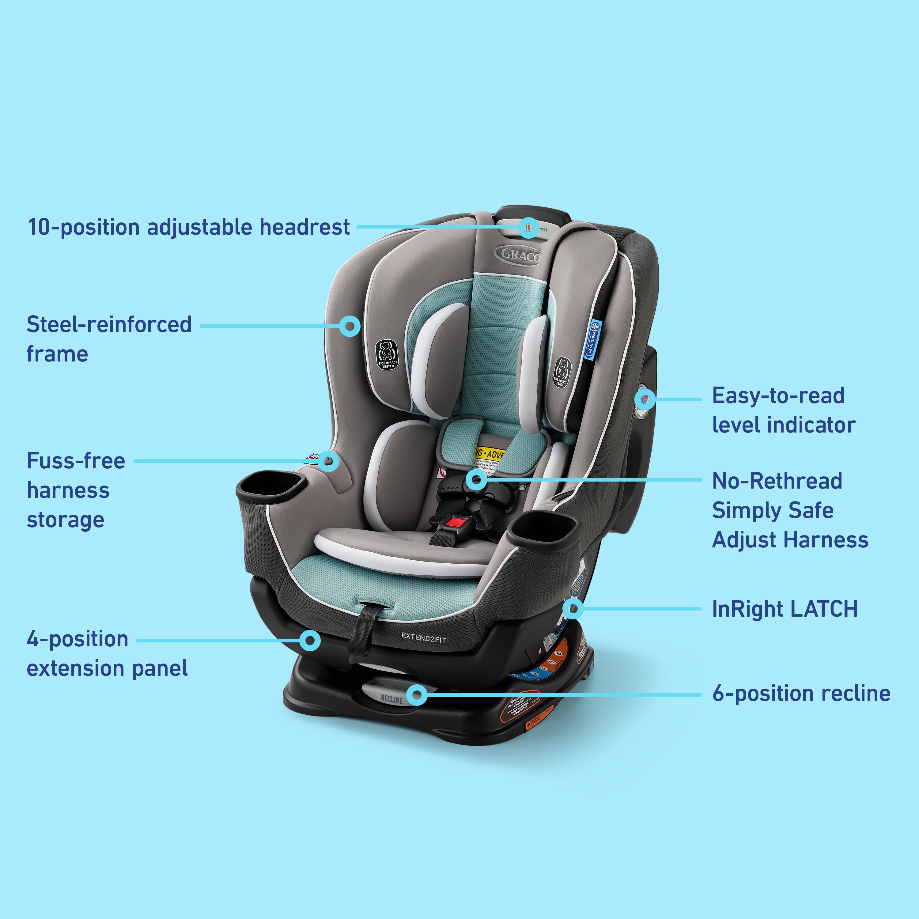 GRACO グレコ チャイルドシート EXTEND 2 FIT ISOFIX Extend2Fit® 3-in-1 Car Seat | Graco Baby