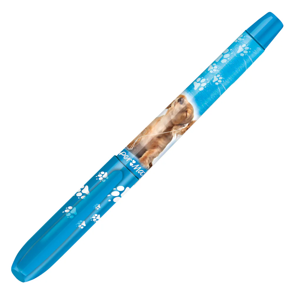 Stylo Plume Rétractable 0,38 Mm - Corps Transparent, Encre Bleue, 5 Cartouches Rechargeables - Pointe Moyenne, écriture Fluide