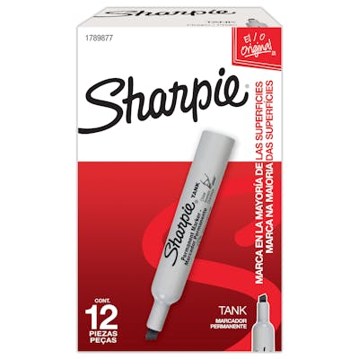 Sharpie Marcadores Permanentes Tank, Punta Cincel/Biselada
