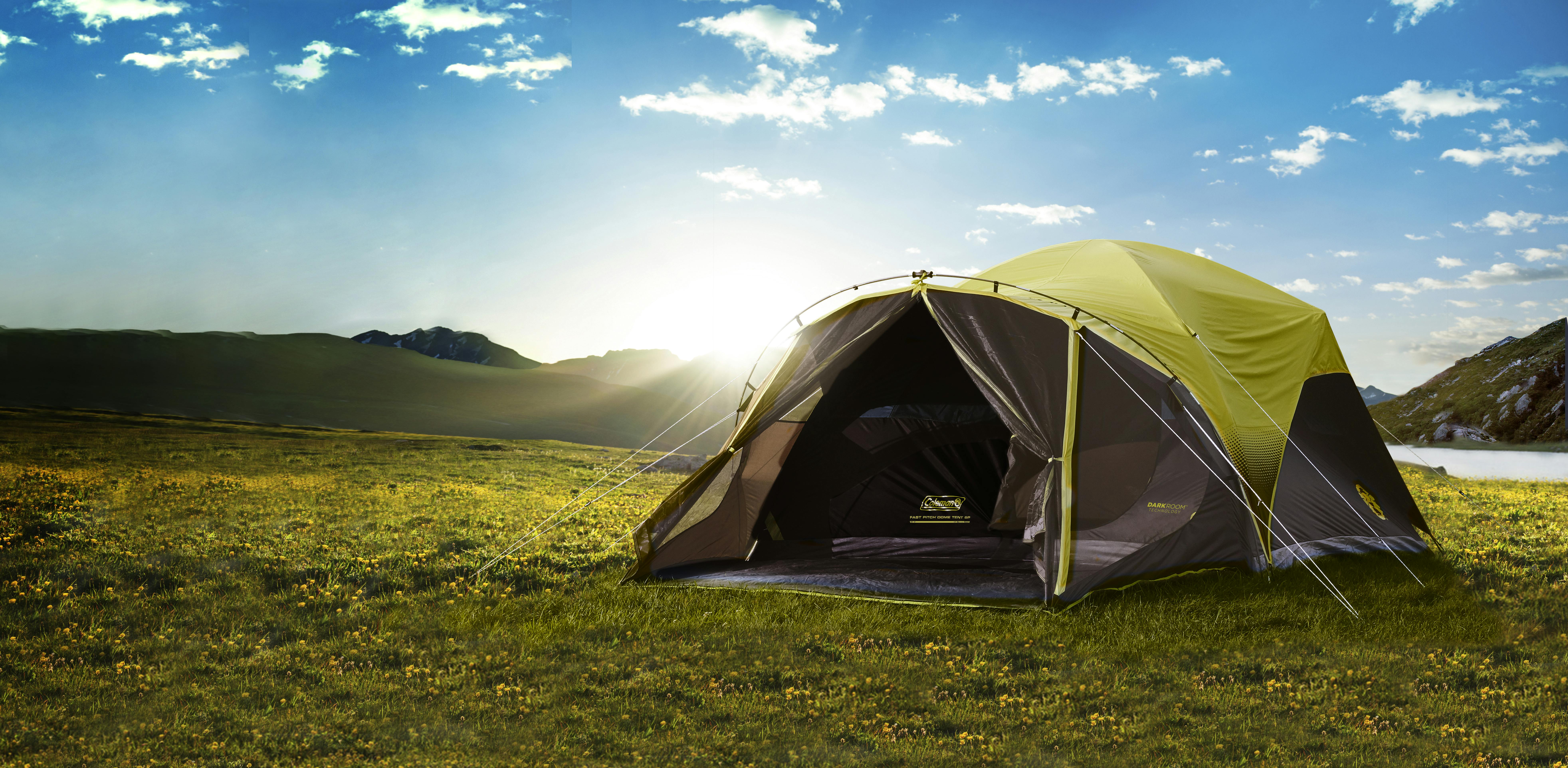 Coleman 6-Person Carlsbad Dark Room Dome Camping Tent with Screen
