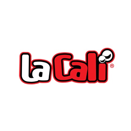 A logo for La Cali with two bubbles replacing the dotted I.