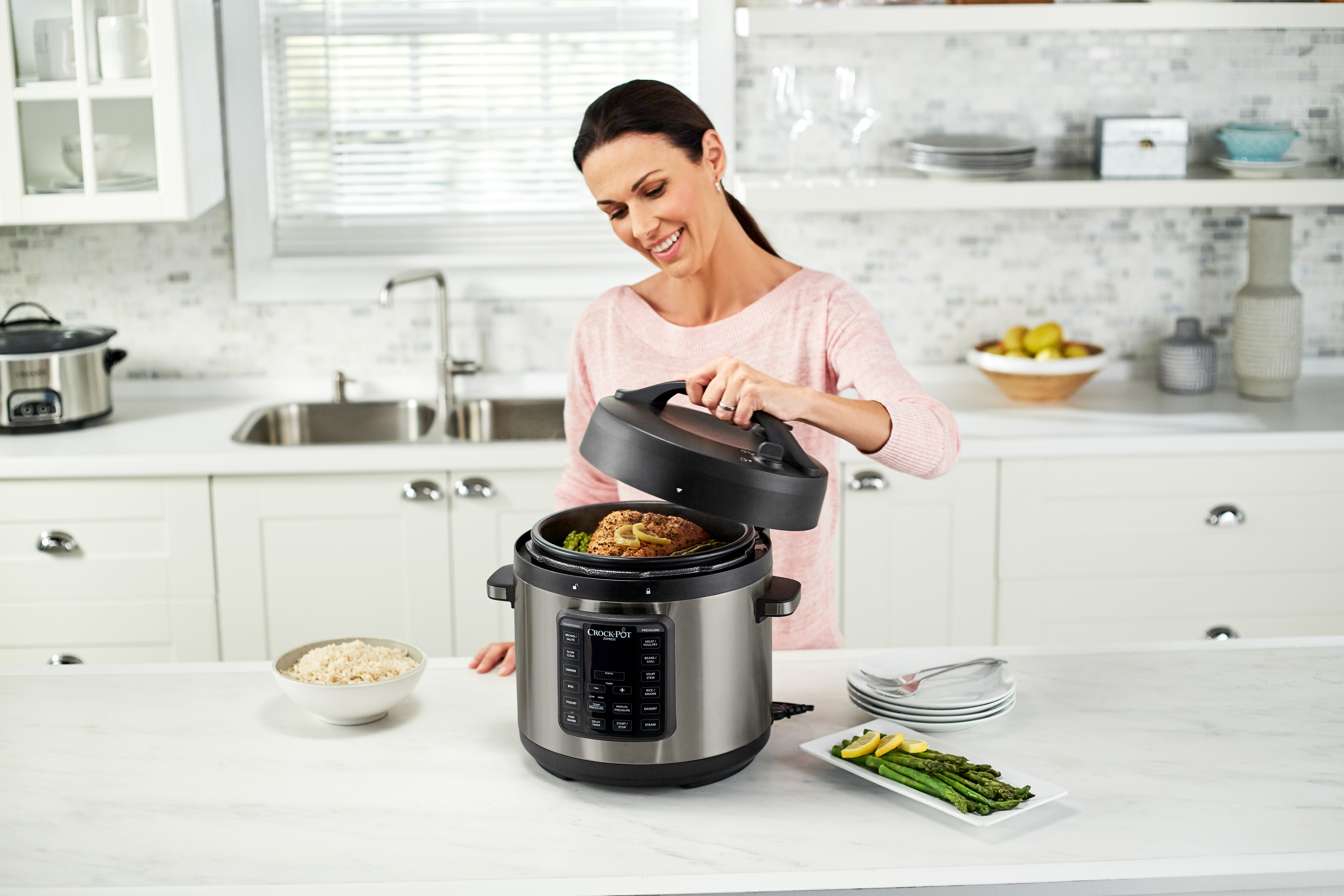 Crock Pot Express 6 Qt Pressure Cooker Black Stainless Steel Crock Pot