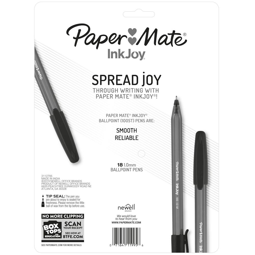 Papermate Inkjoy Ballpoint Pens Paper Joy Pens Paper Mate InkJoy Gel Pen  Medium Black Ink Executive Pens Direct