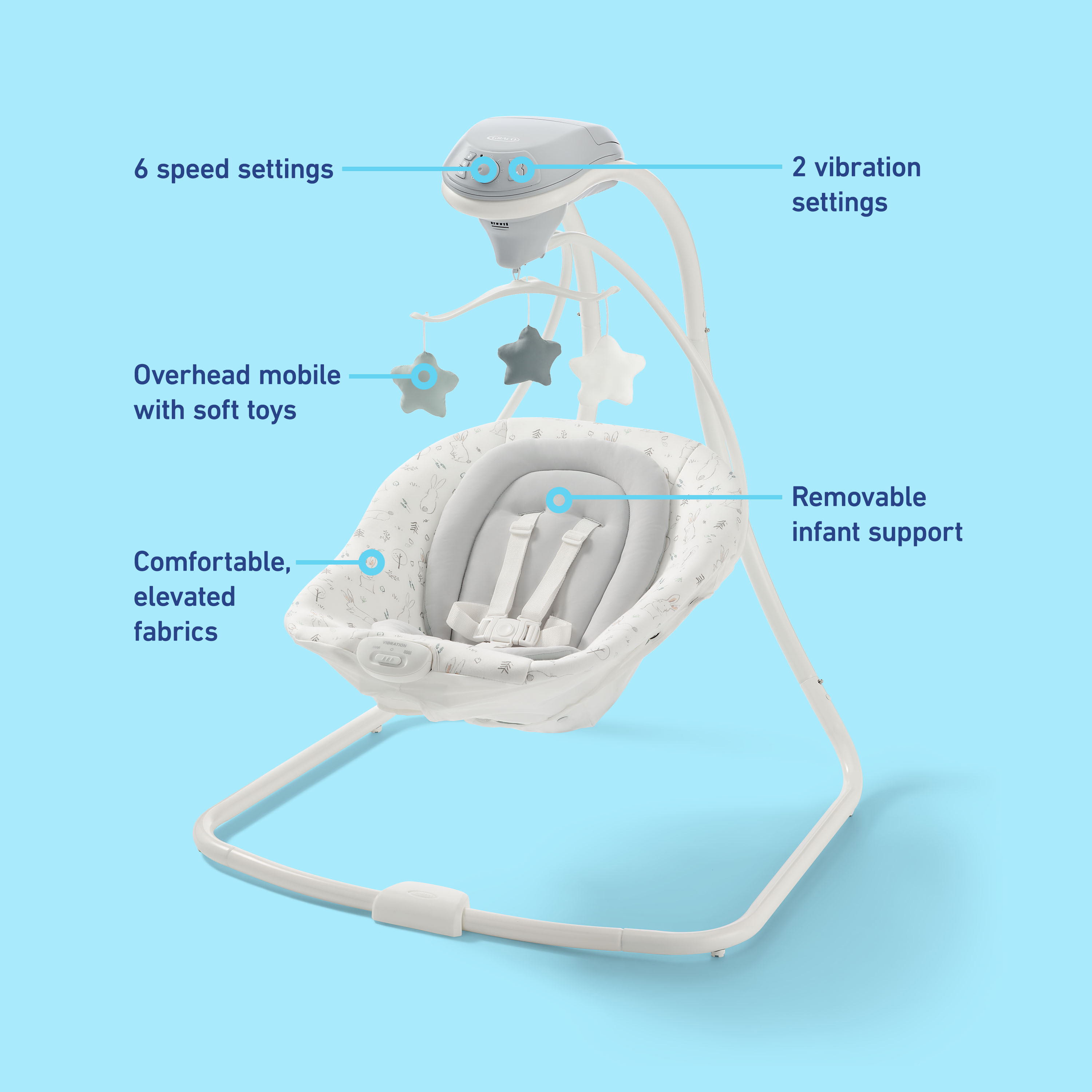 電動スイング　GRACO Amazon.com : Graco Simple Sway Baby Swing, Side‑to‑Side Sway