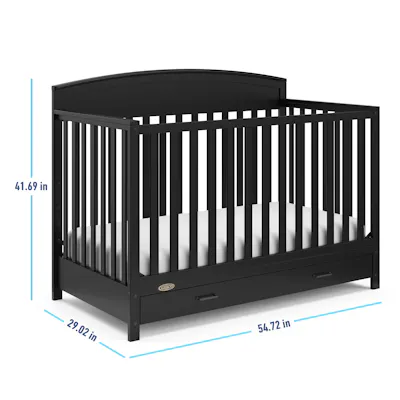 Graco Benton Convertible Crib with Drawer-Black