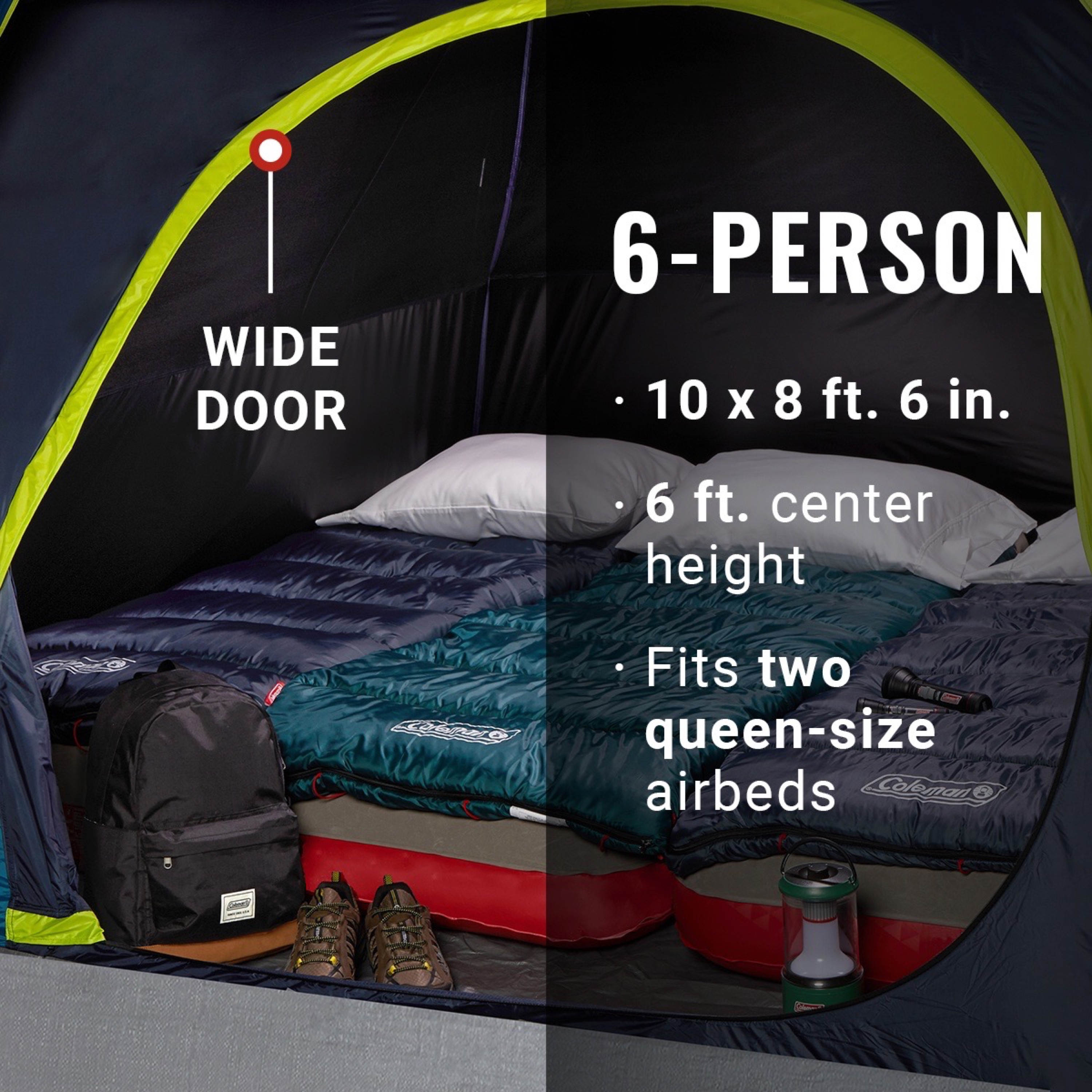 6-Person Dark Room™ Skydome™ Camping Tent | Coleman