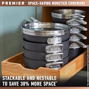 Premier™ Space-Saving Hard-Anodized Nonstick Cookware, 10-Piece Pots and Pans Set